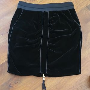 BCBGMaxAzria velvet skirt with pockets